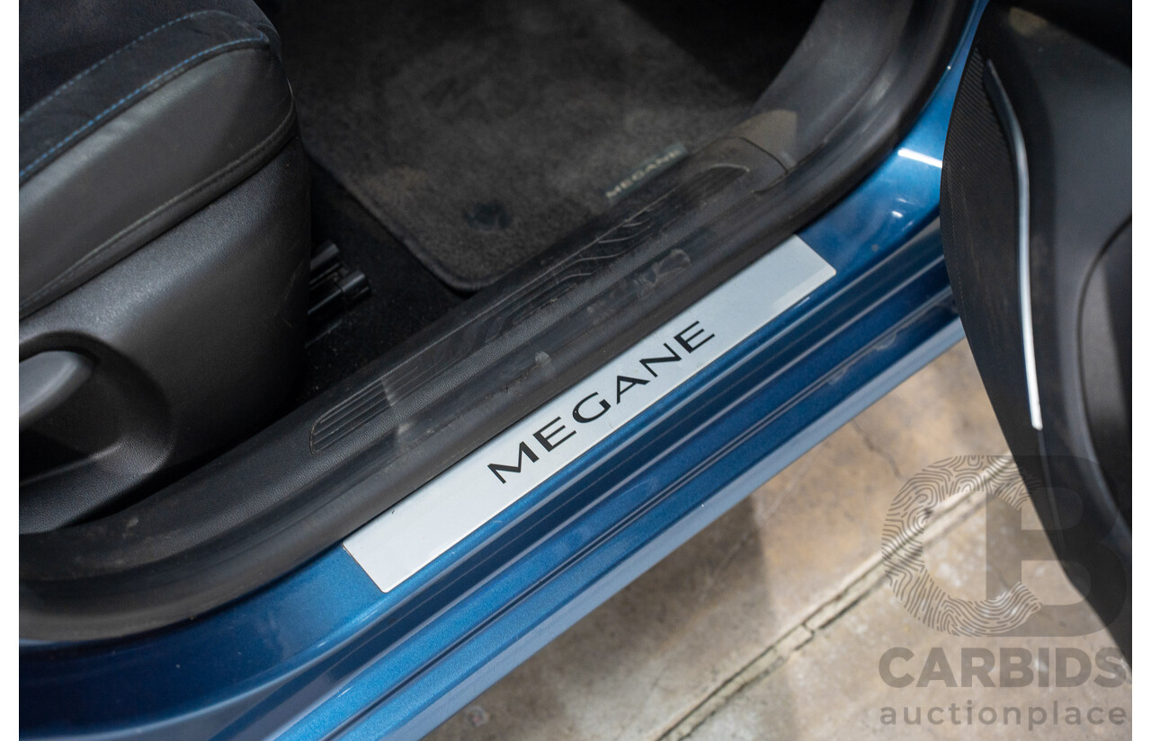 08/2018 Renault Megane GT-Line (FWD) XFB-BFB 5d Hatchback Blue Berlin Metallic Turbo 1.2L