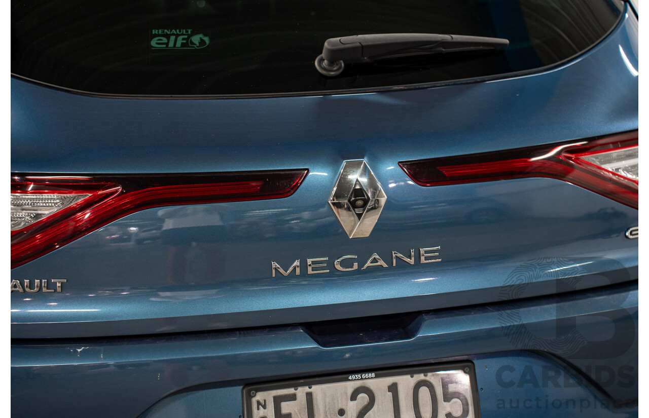 08/2018 Renault Megane GT-Line (FWD) XFB-BFB 5d Hatchback Blue Berlin Metallic Turbo 1.2L