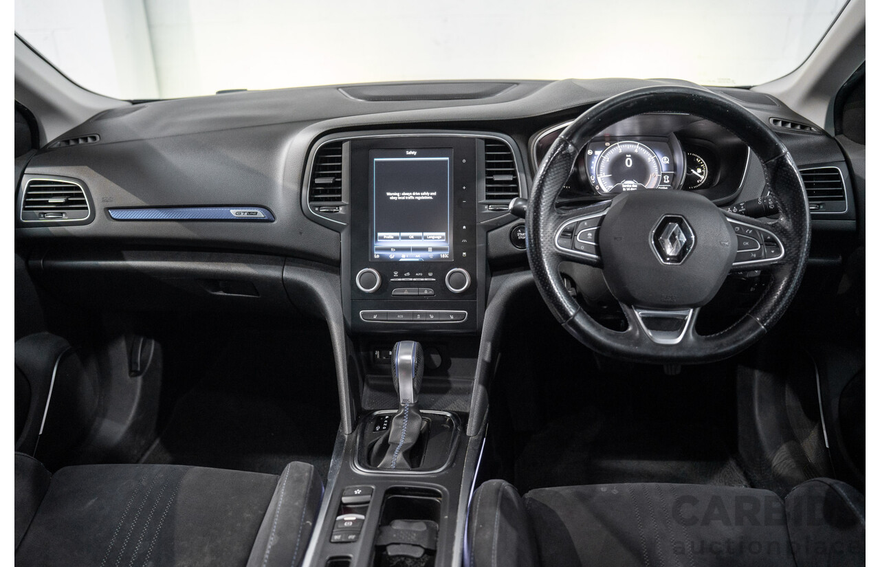08/2018 Renault Megane GT-Line (FWD) XFB-BFB 5d Hatchback Blue Berlin Metallic Turbo 1.2L