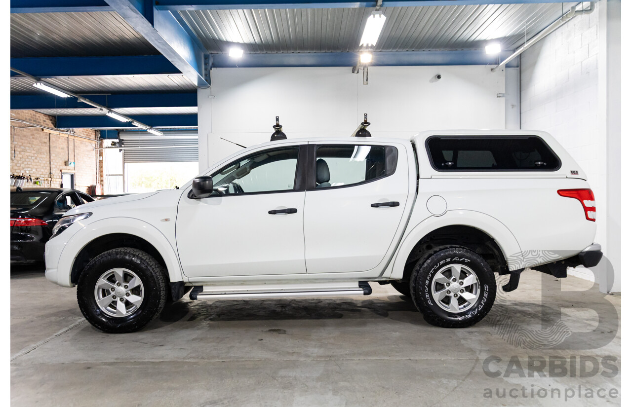 04/2018 Mitsubishi Triton GLX Plus (4x4) MQ MY18 Dual Cab Utility Solid White Turbo Diesel 2.4L