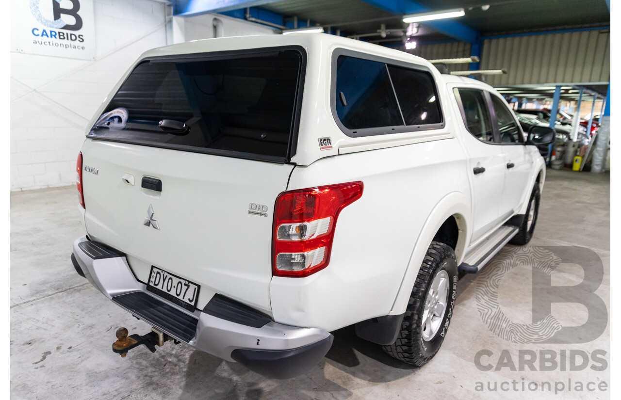 04/2018 Mitsubishi Triton GLX Plus (4x4) MQ MY18 Dual Cab Utility Solid White Turbo Diesel 2.4L