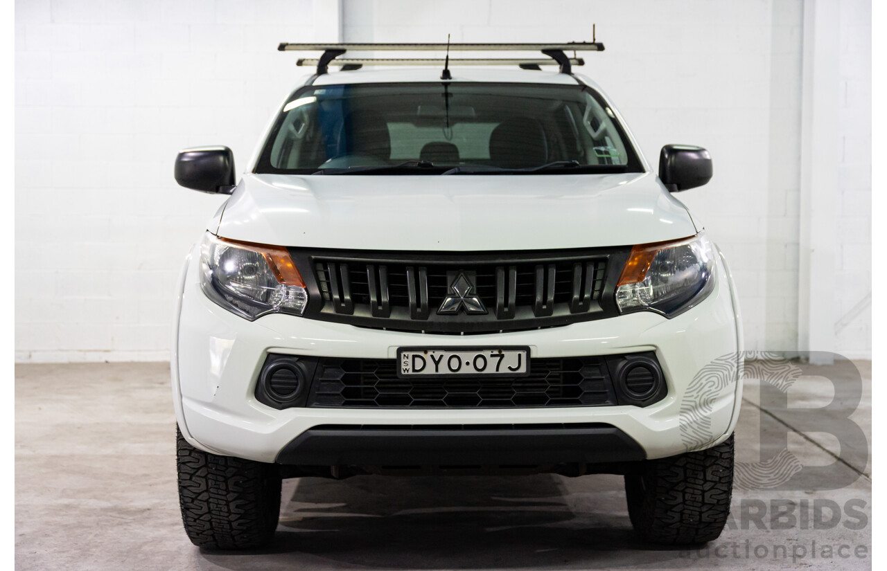 04/2018 Mitsubishi Triton GLX Plus (4x4) MQ MY18 Dual Cab Utility Solid White Turbo Diesel 2.4L
