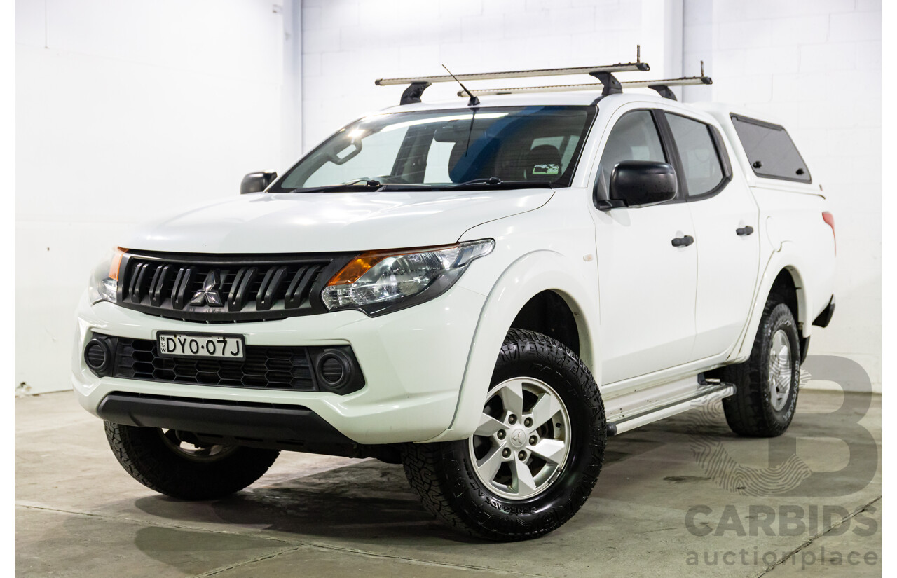 04/2018 Mitsubishi Triton GLX Plus (4x4) MQ MY18 Dual Cab Utility Solid White Turbo Diesel 2.4L
