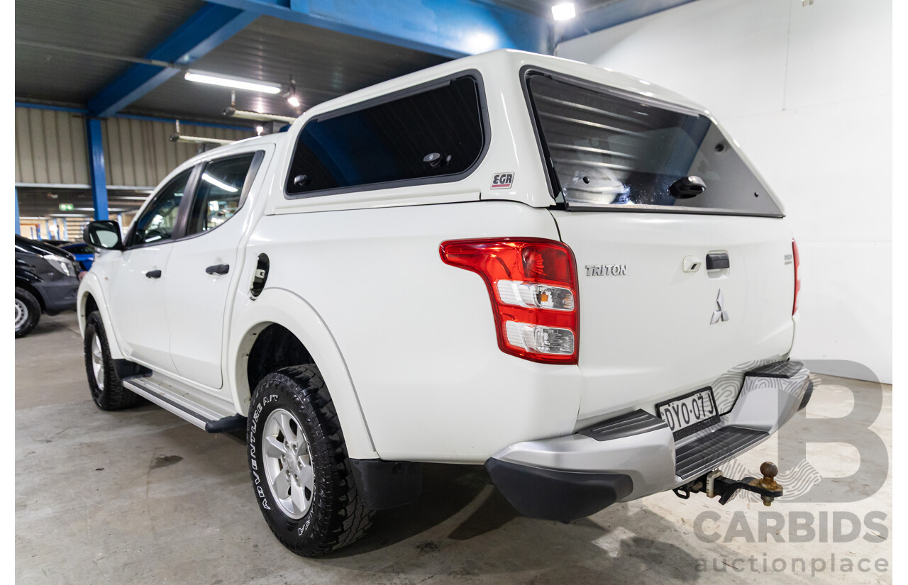 04/2018 Mitsubishi Triton GLX Plus (4x4) MQ MY18 Dual Cab Utility Solid White Turbo Diesel 2.4L