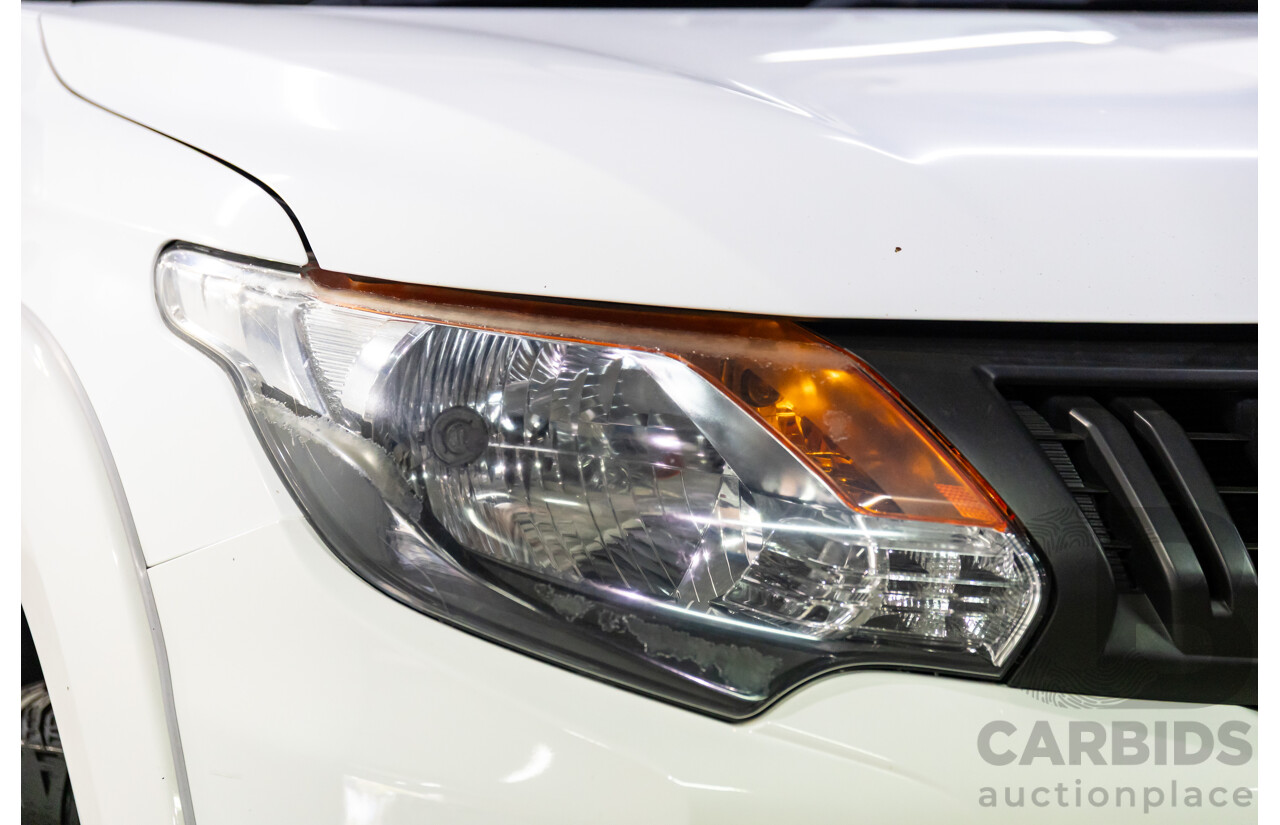 04/2018 Mitsubishi Triton GLX Plus (4x4) MQ MY18 Dual Cab Utility Solid White Turbo Diesel 2.4L