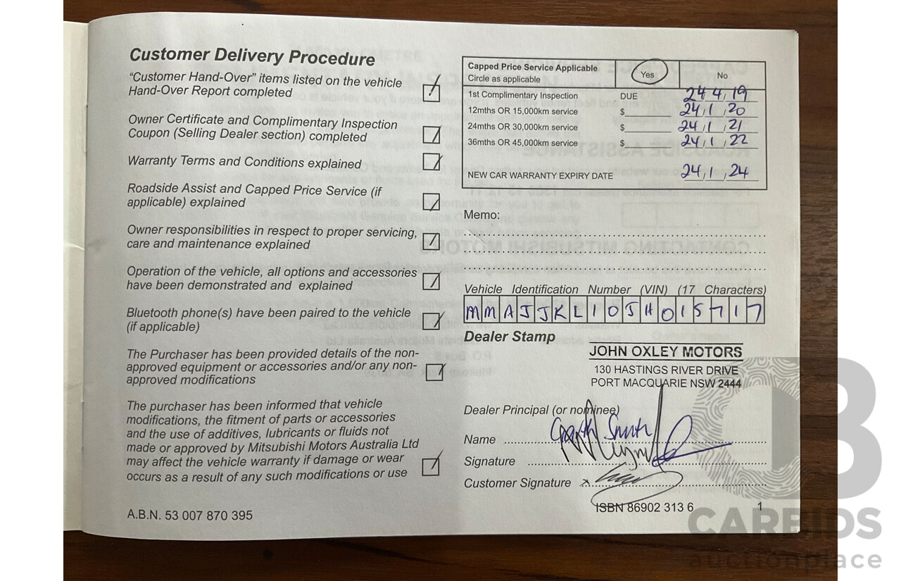 04/2018 Mitsubishi Triton GLX Plus (4x4) MQ MY18 Dual Cab Utility Solid White Turbo Diesel 2.4L