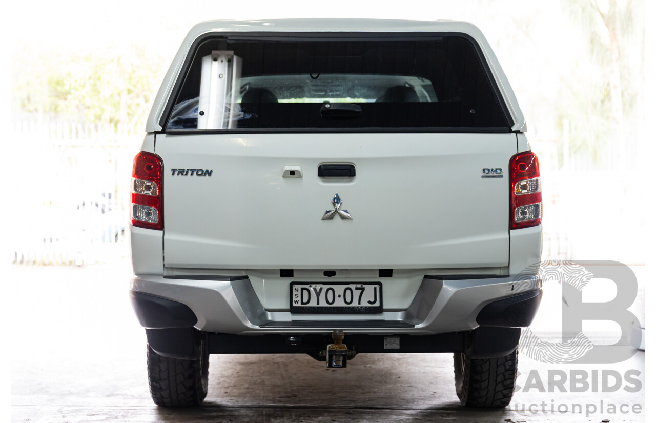 04/2018 Mitsubishi Triton GLX Plus (4x4) MQ MY18 Dual Cab Utility Solid White Turbo Diesel 2.4L