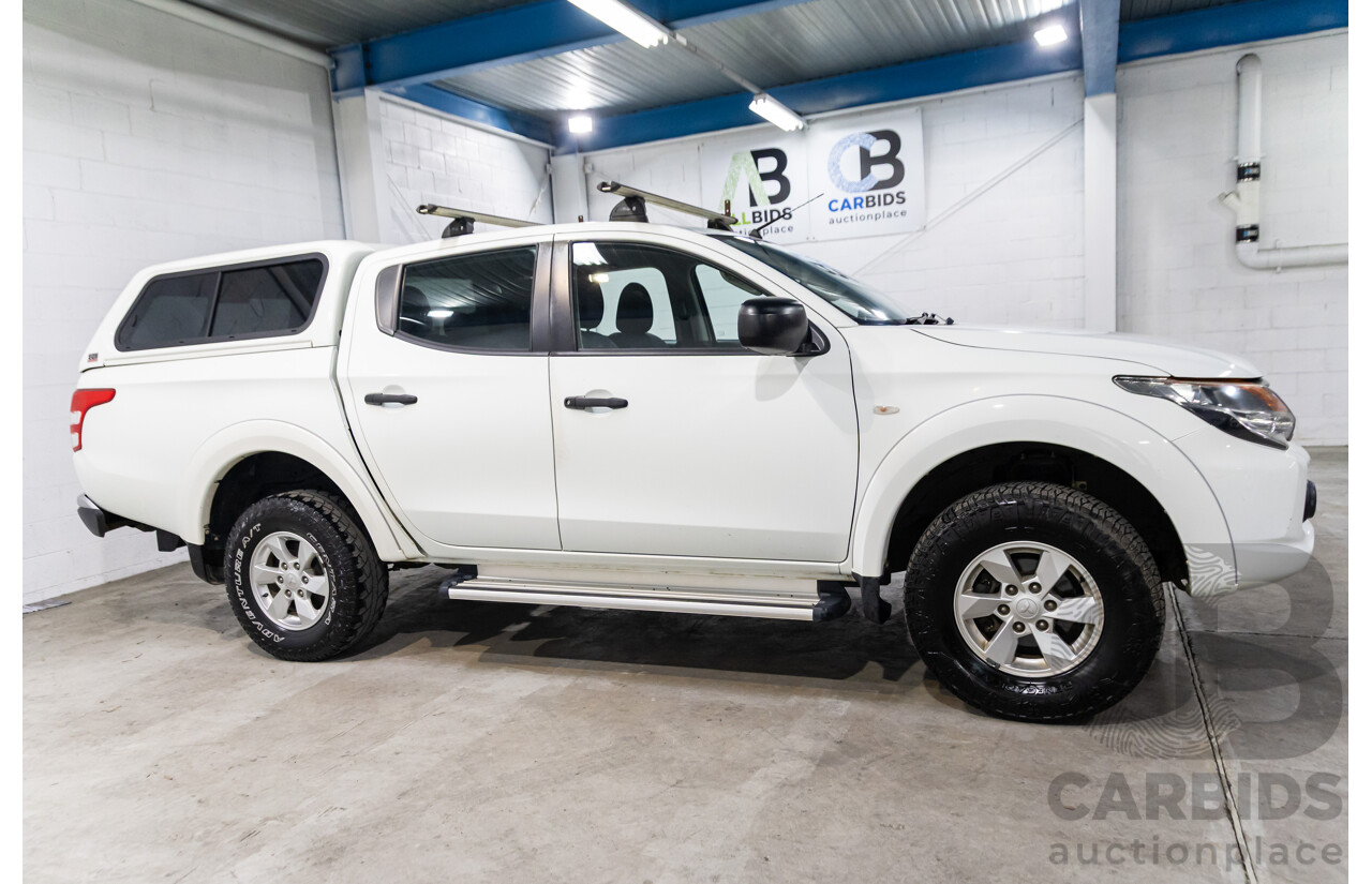 04/2018 Mitsubishi Triton GLX Plus (4x4) MQ MY18 Dual Cab Utility Solid White Turbo Diesel 2.4L