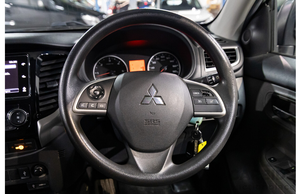 04/2018 Mitsubishi Triton GLX Plus (4x4) MQ MY18 Dual Cab Utility Solid White Turbo Diesel 2.4L