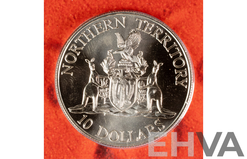 Australian RAM 1992 RAM Ten Dollar Coin, State Series, Northern Territory Silver 