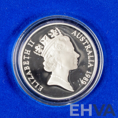 Australian RAM 1989 Silver Proof Ten Dollar Coin, Birds of Australia, Kookaburra .925