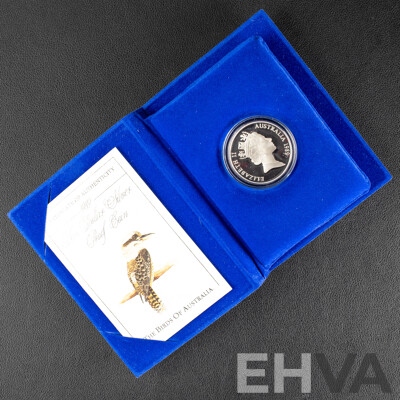 Australian RAM 1989 Silver Proof Ten Dollar Coin, Birds of Australia, Kookaburra .925