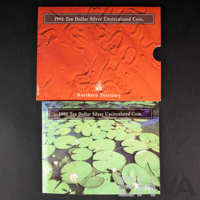 Australian RAM 1992 RAM Ten Dollar Coin, State Series, Northern Territory Silver 