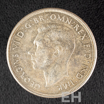 Australian 1937 KGVI SIlver Crown, VF.