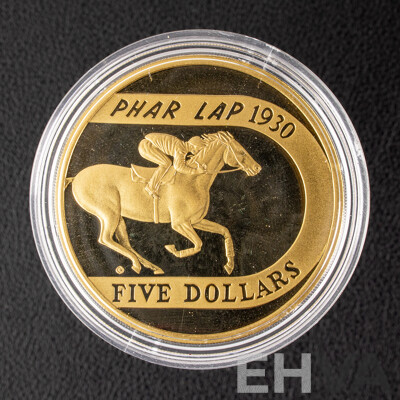 Australian 2000 Proof Five Dollar Coin, Phar Lap 