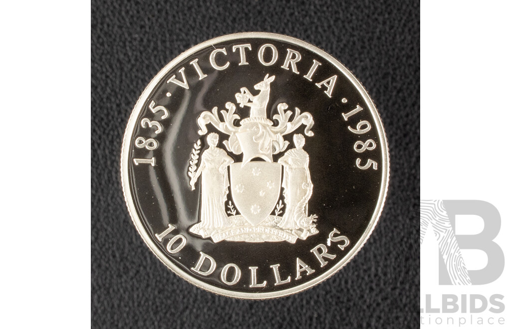Australian RAM 1985 Silver Proof Ten Dollar Coin, State Series, Victoria