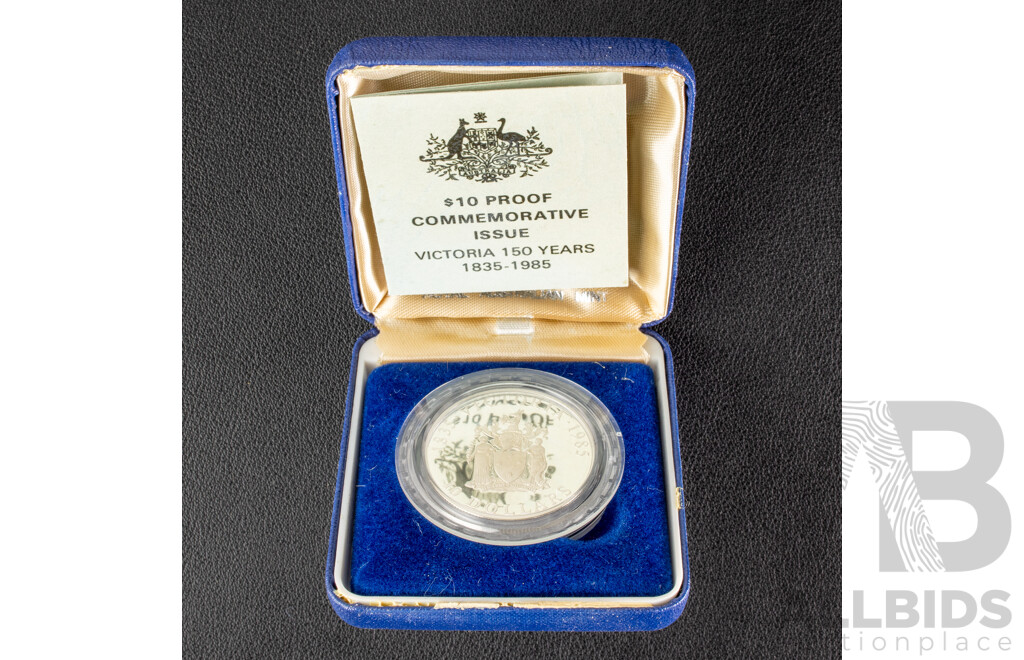 Australian RAM 1985 Silver Proof Ten Dollar Coin, State Series, Victoria