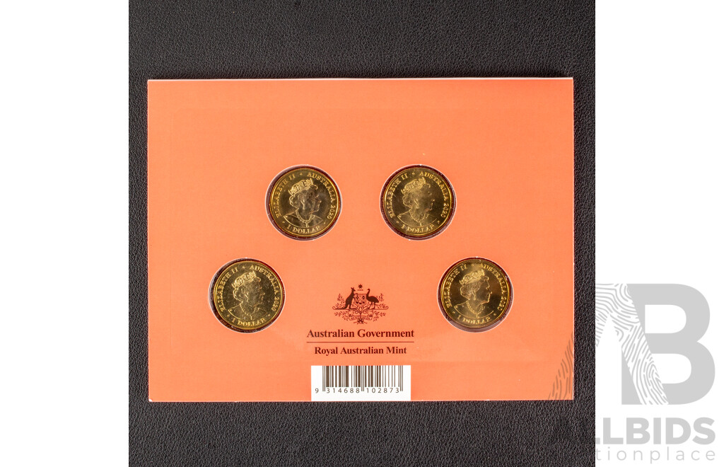 Australian RAM 2020 Set of Four mint marked One Dollar coins, Eureka Gold Rush