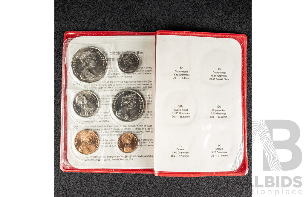 Australian RAM 1976 and 1980 UNC Six Coin Sets coin sets