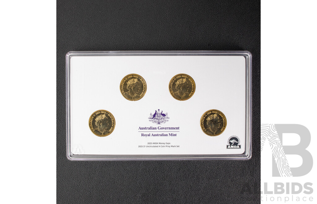 United Kingdom 1981 UK Charles and Diana Crown and Four RAM 2023 RAM One Dollar Mint Mark Coins