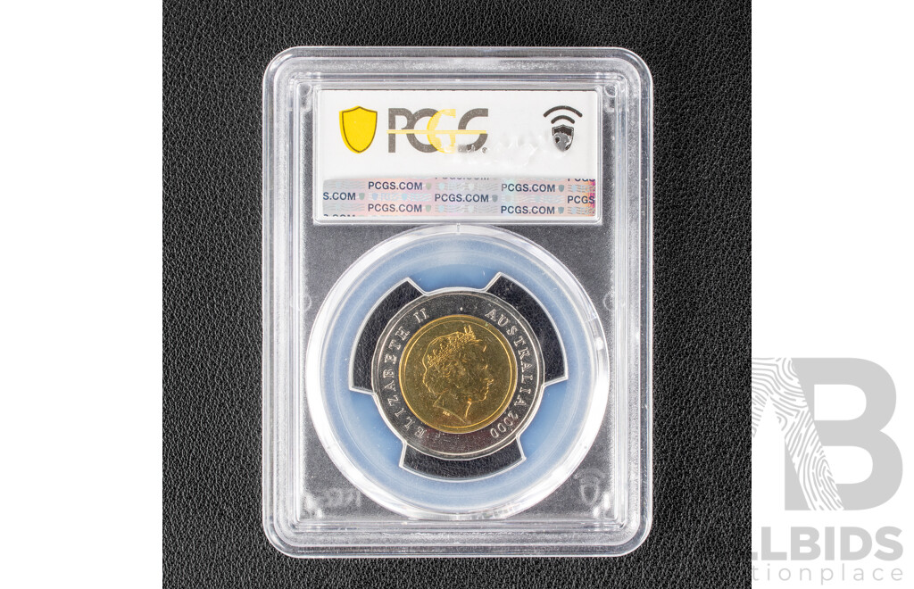 Australian 2000 Five Dollar Coin, Phar Lap, MS66 aGEM