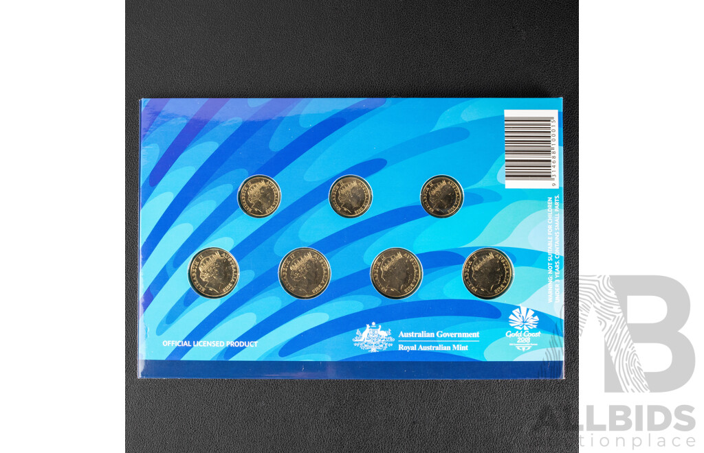 Australian 2018 Seven UNC Coin Set, Commonweaslth Games 