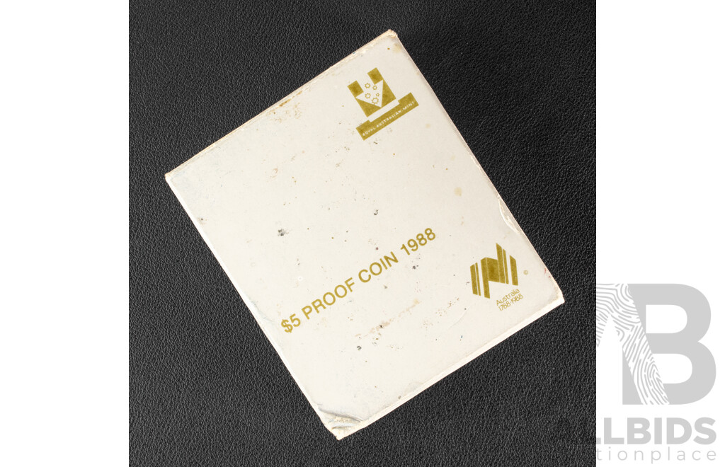 Australian 1988 Proof Five Dollar Coin, New Parliament House