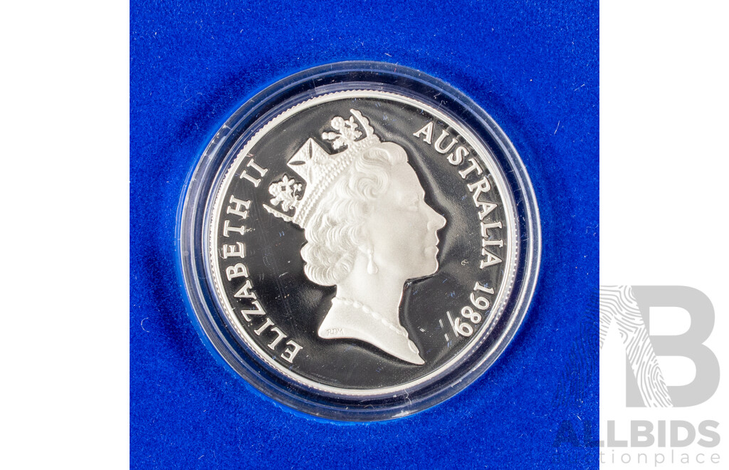 Australian RAM 1989 Silver Proof Ten Dollar Coin, Birds of Australia, Kookaburra .925