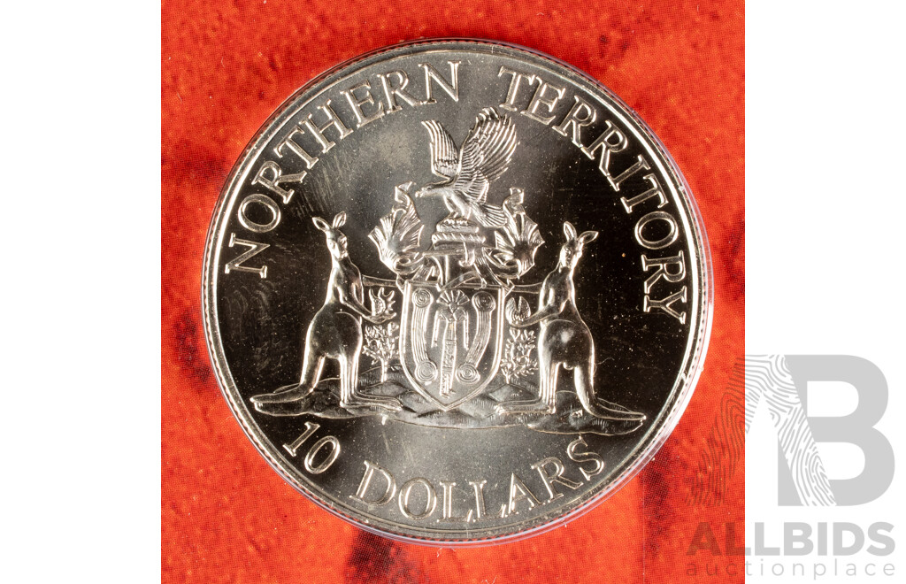 Australian RAM 1992 RAM Ten Dollar Coin, State Series, Northern Territory Silver 