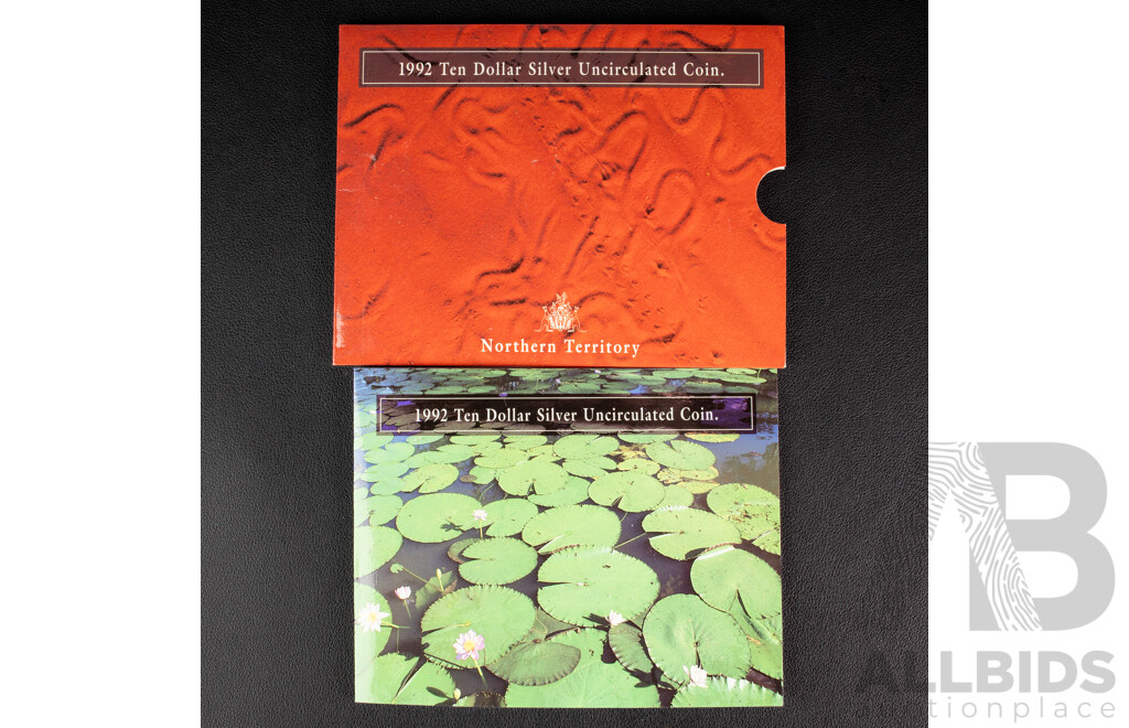 Australian RAM 1992 RAM Ten Dollar Coin, State Series, Northern Territory Silver 