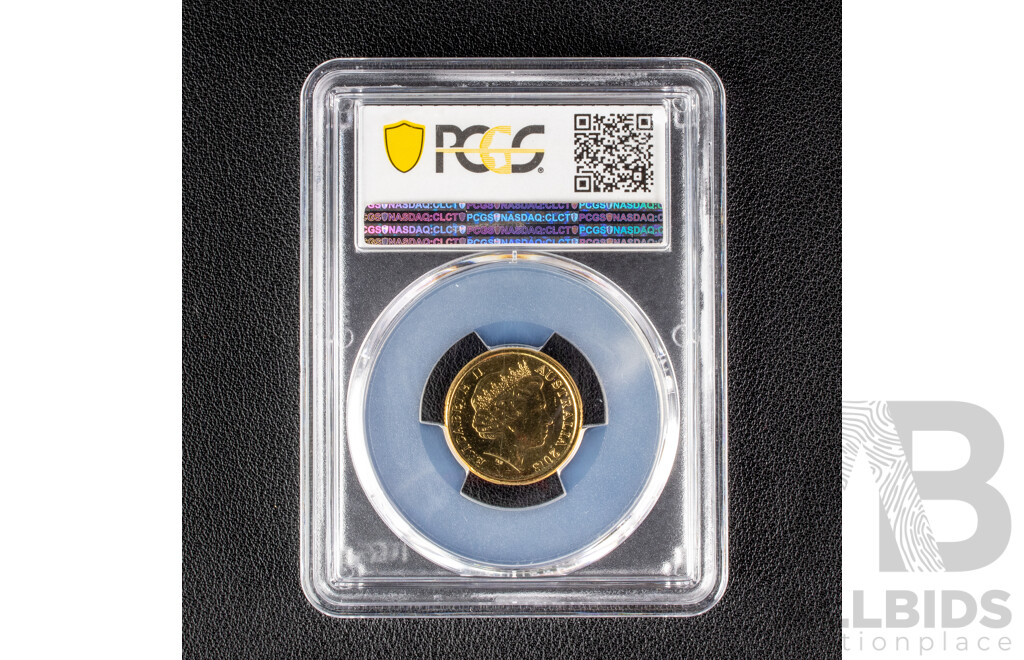 Australian 2013 Two Dollar Coin, Sixty Years Coronation, PCGS MS64 Choice Uncirculated.