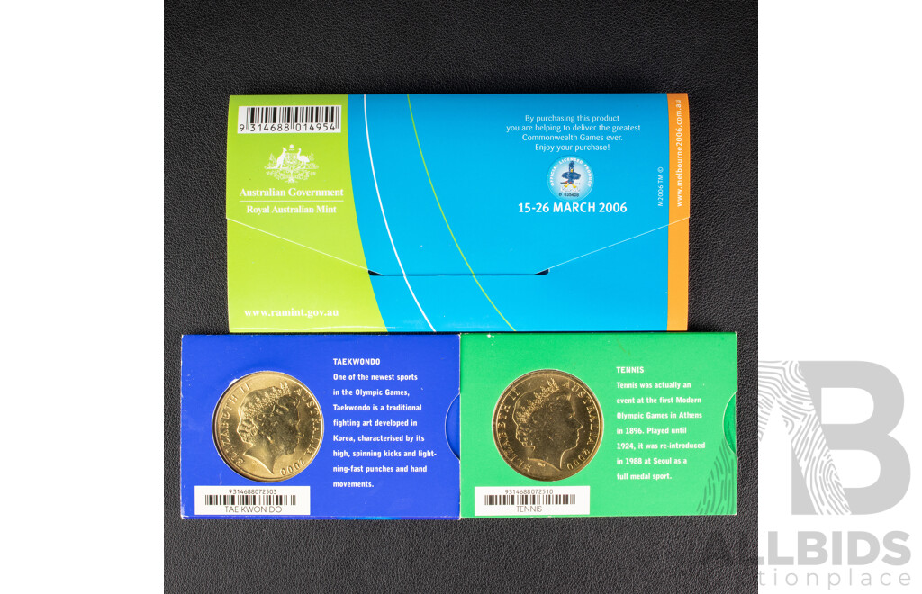 Australian RAM 2000 and 2006 Five Dollar Coins, Sydney Olympics, Melbourne Commonwealth Games.