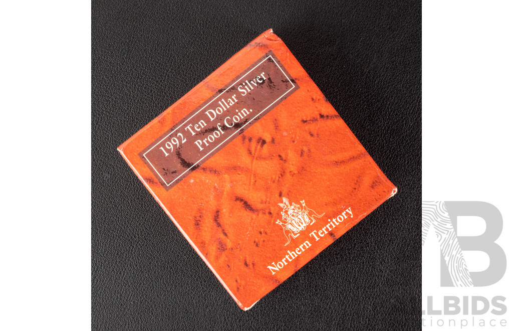 Australian RAM 1992 Ten Dollar Silver Proof Coin, Northern Territory.