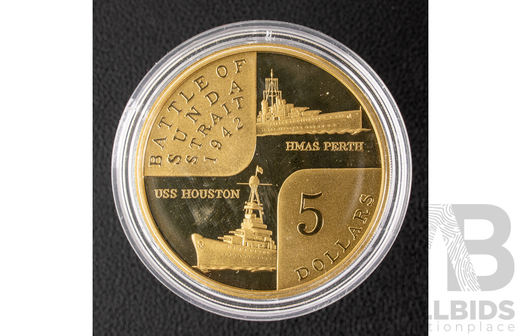 Australian Perth Mint 2002 Proof Five Dollar Coin. HMAS Perth.