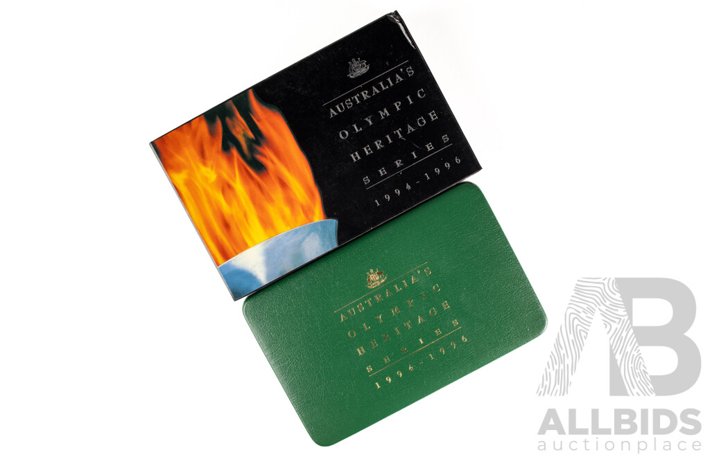 Australian 1994 Two Silver Proof Ten Dollar Coins, Olympic Heritage .999