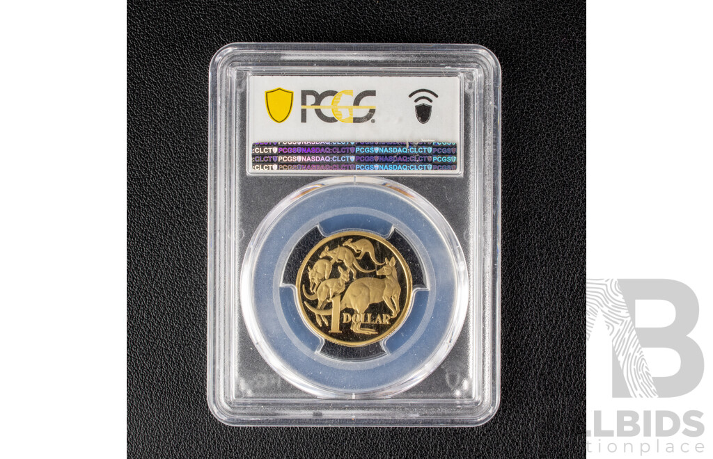 Australian RAM 1984 One Dollar Coin. First Year Issue, PCGS Grade Proof 67 DCAM