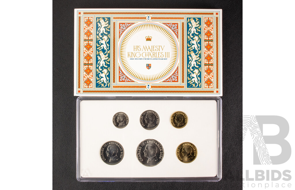 Australian RAM 2024 Six Coin UNC Year Set, King Charles III