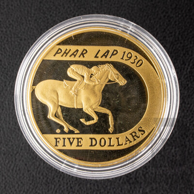 Australian 2000 Proof Five Dollar Coin, Phar Lap 