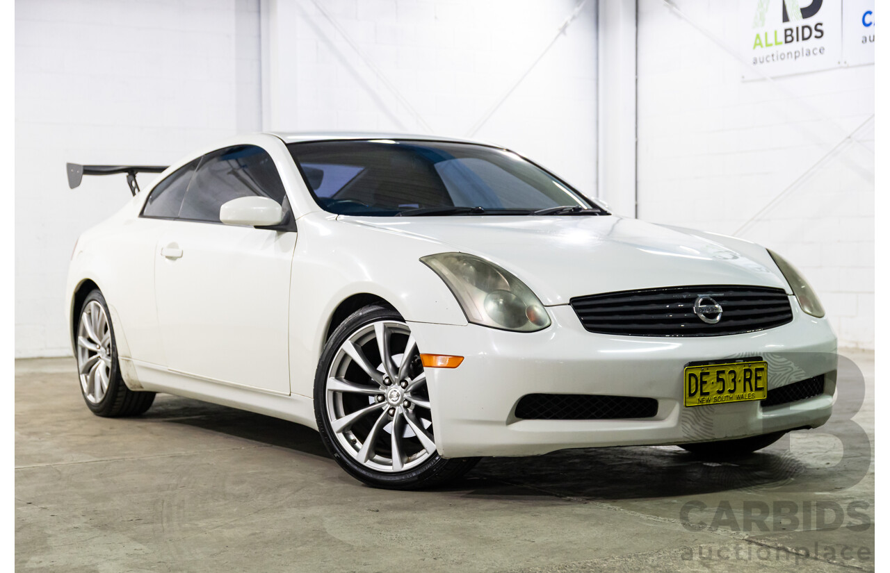 01/2003 Nissan Skyline 350GT V35 2d Coupe Ivory Pearl V6 3.5L - Import 6/16