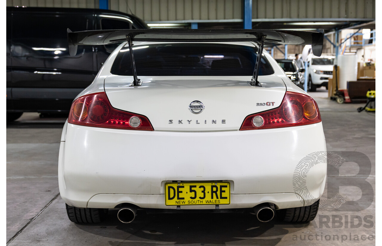 01/2003 Nissan Skyline 350GT V35 2d Coupe Ivory Pearl V6 3.5L - Import 6/16