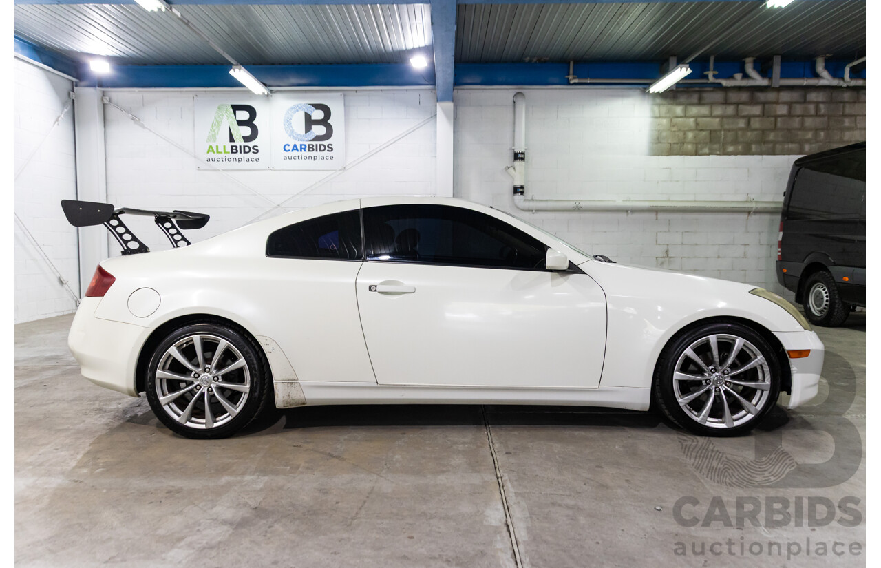 01/2003 Nissan Skyline 350GT V35 2d Coupe Ivory Pearl V6 3.5L - Import 6/16