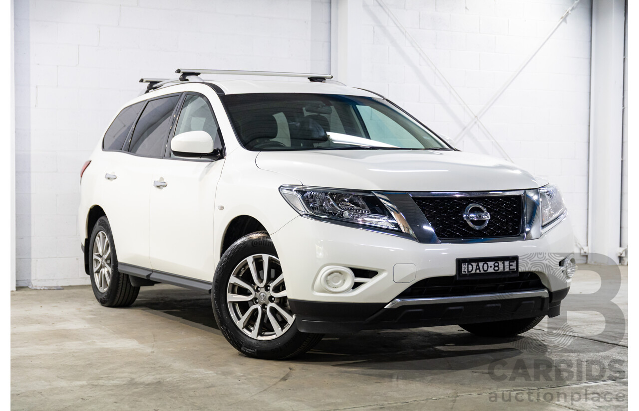 10/2015 Nissan Pathfinder ST (4x2) R52 4d Wagon Ivory White Pearl V6 3.5L - 7 Seater