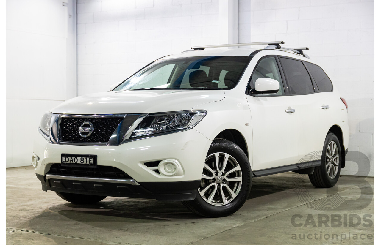 10/2015 Nissan Pathfinder ST (4x2) R52 4d Wagon Ivory White Pearl V6 3.5L - 7 Seater