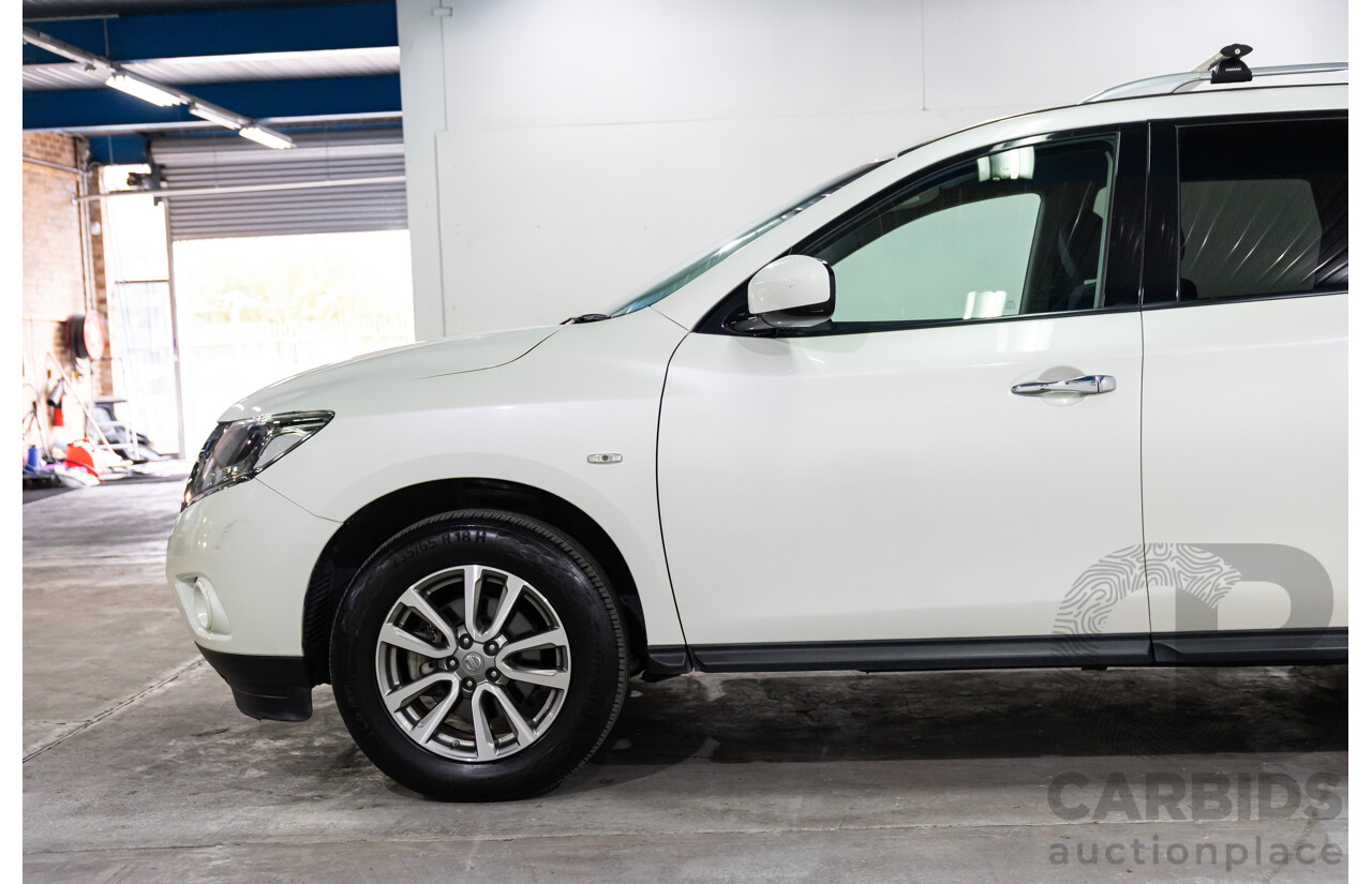 10/2015 Nissan Pathfinder ST (4x2) R52 4d Wagon Ivory White Pearl V6 3.5L - 7 Seater