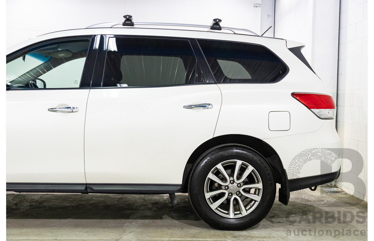 10/2015 Nissan Pathfinder ST (4x2) R52 4d Wagon Ivory White Pearl V6 3.5L - 7 Seater