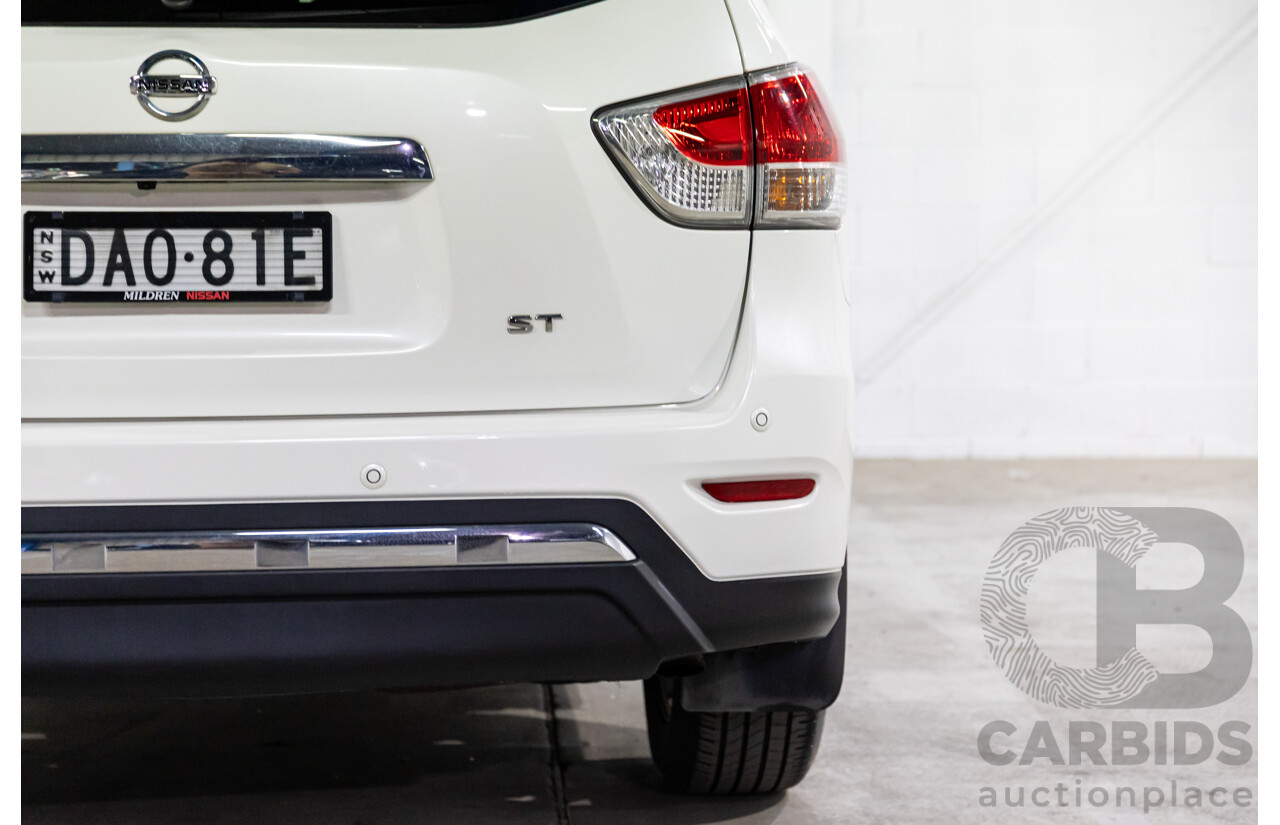 10/2015 Nissan Pathfinder ST (4x2) R52 4d Wagon Ivory White Pearl V6 3.5L - 7 Seater