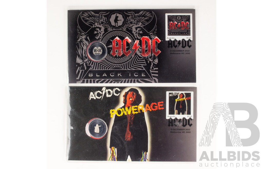 Two Australian 2023 AC/DC PNCs, Powerage and Black Ice