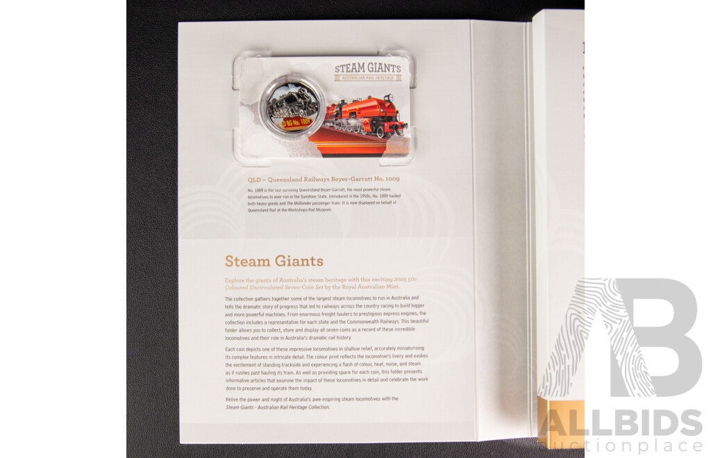 Australian RAM 2025 Seven Coin Collection, Steam Giants - Australian Rail Heritage