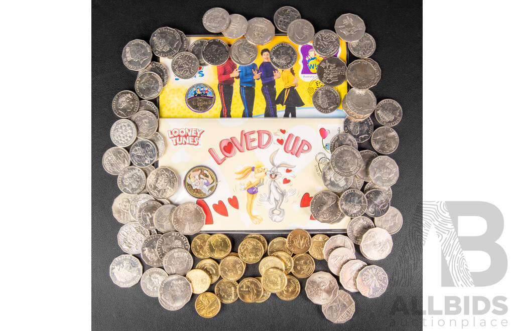 Australian Collectable Coins Including Fifty Cents, 2001 South Australia, NSW, Federation, 2000 Royal Visit, 2000 Milleniumn, 2010 Australia Day, Twenty Cents 2011 Volunteers, 2001 Federations, 1995 UN, 2010 Taxation Office..........