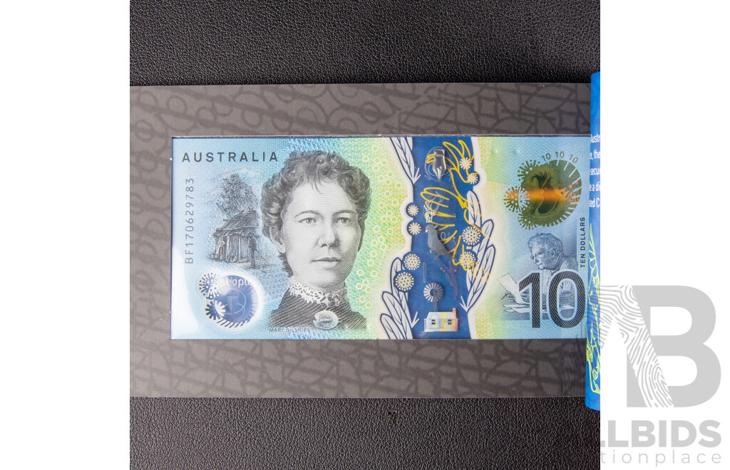 Three Australian RBA 2017 Next Generation Ten Dollar Notes, Lowe/Fraser Consecutive BF170629781 - BF170629783